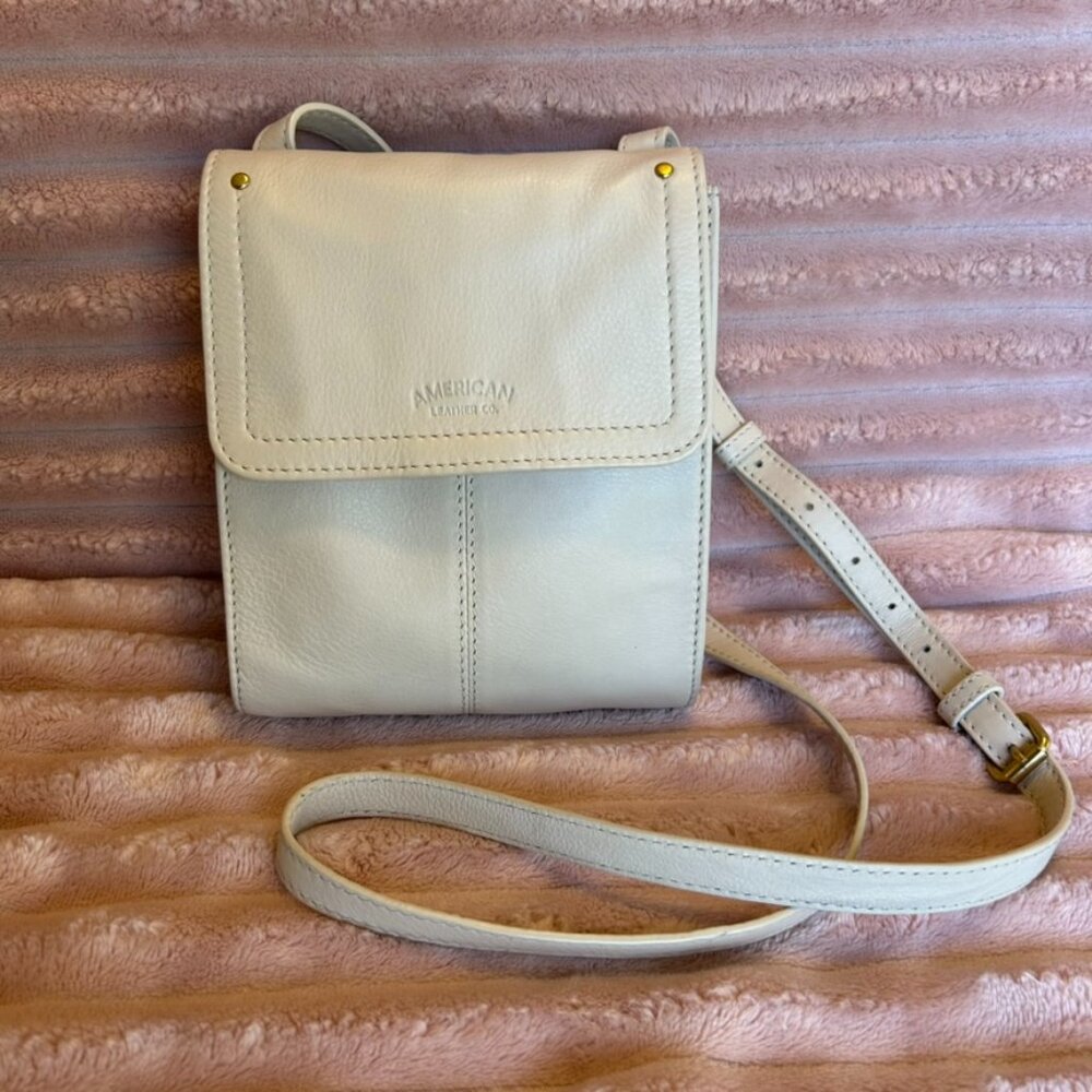 American Leather Crossbody Bag RFID Small Lightweight Travel Purse